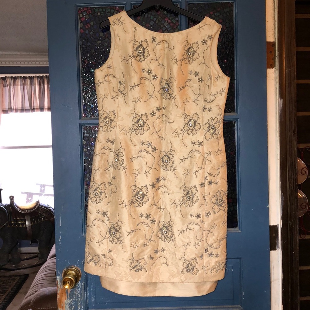 Vintage Jean Lutece beaded cocktail dress